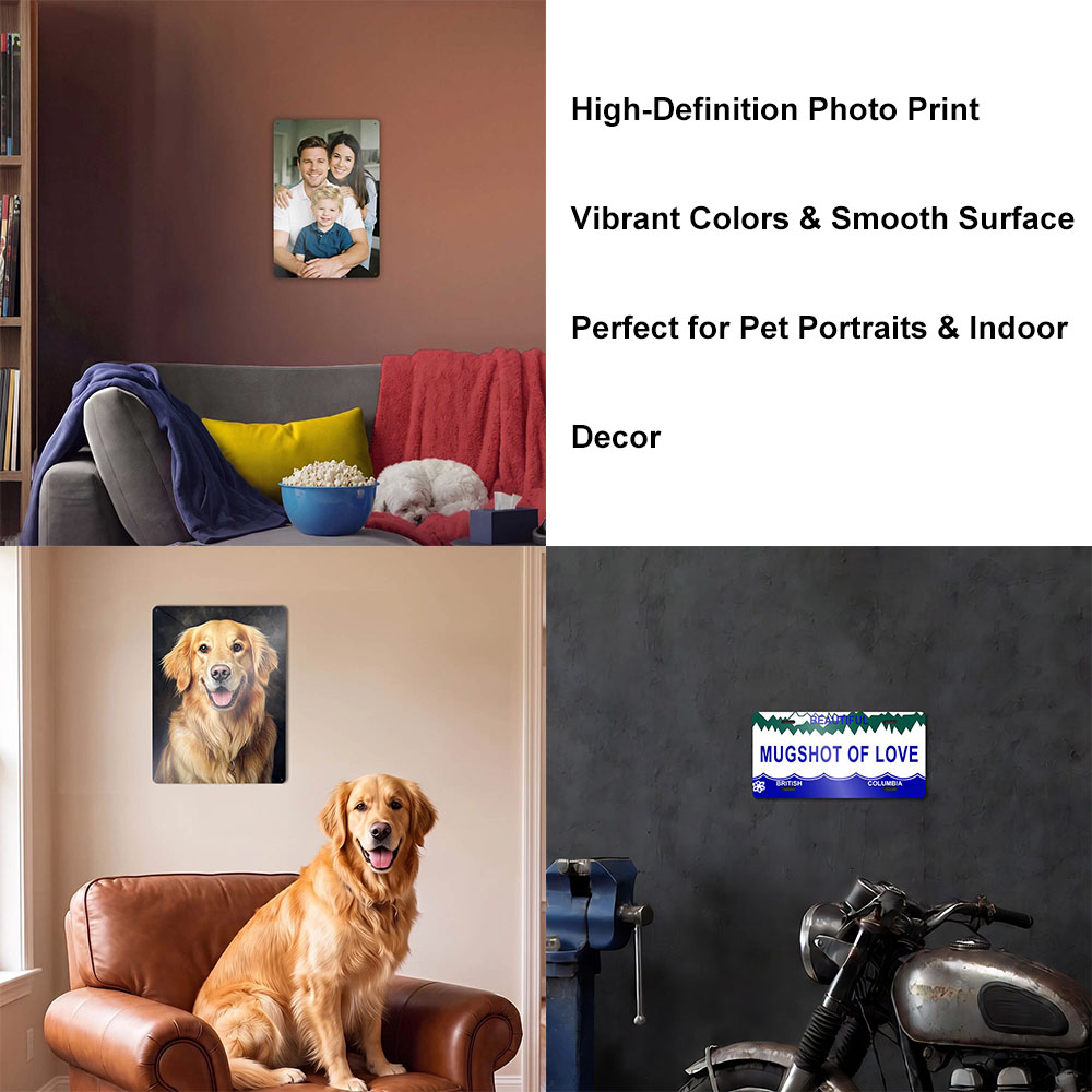 Custom Aluminum Metal Sign Per - Pet Portrait Custom 评论和价格