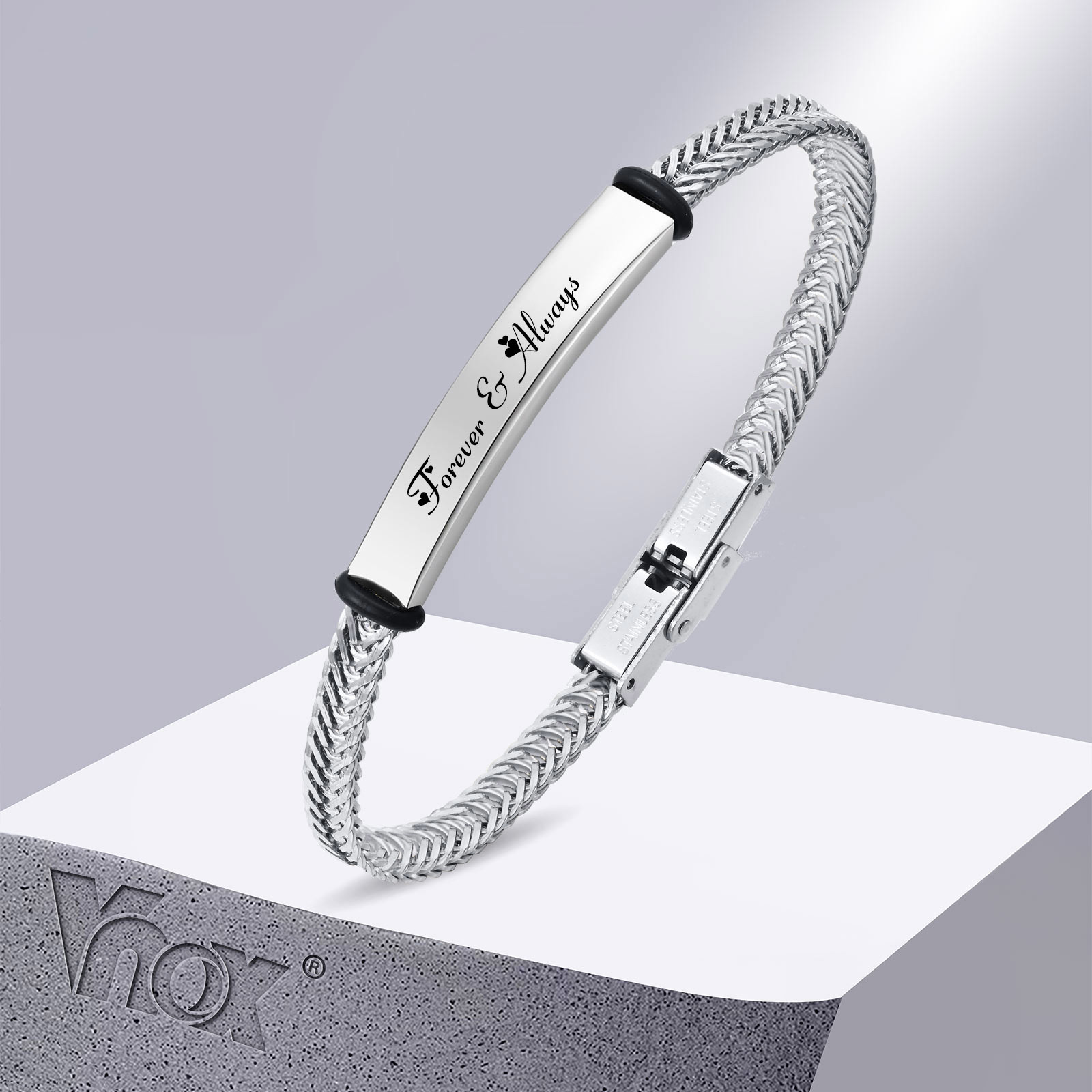 Vnox Personalized Bracelets fo - Coordinates Bracelet 评论和价格