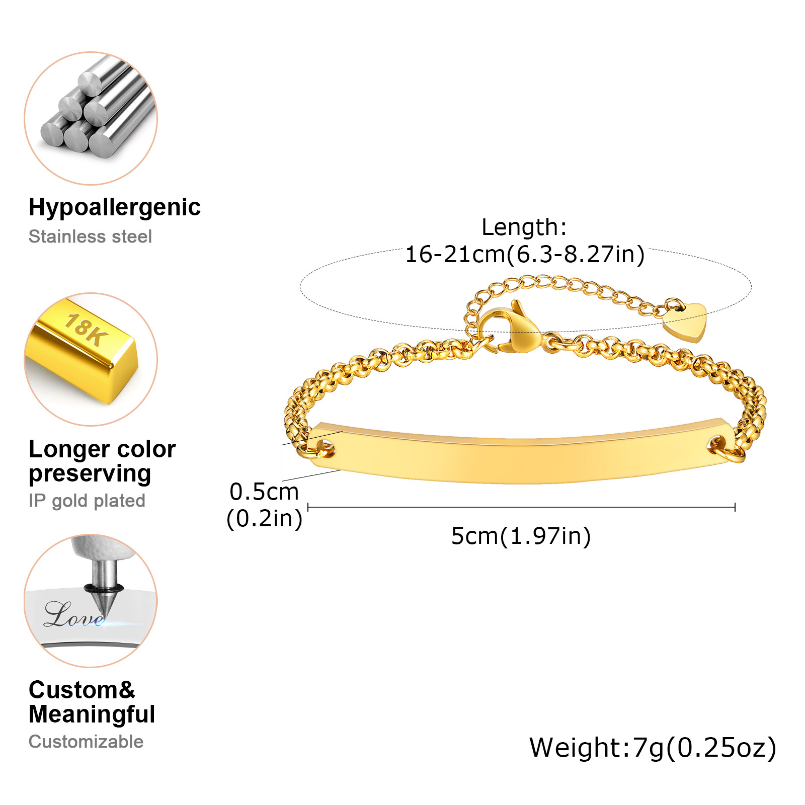 Personalized Name Bar Bracelet - Coordinates Bracelet 评论和价格
